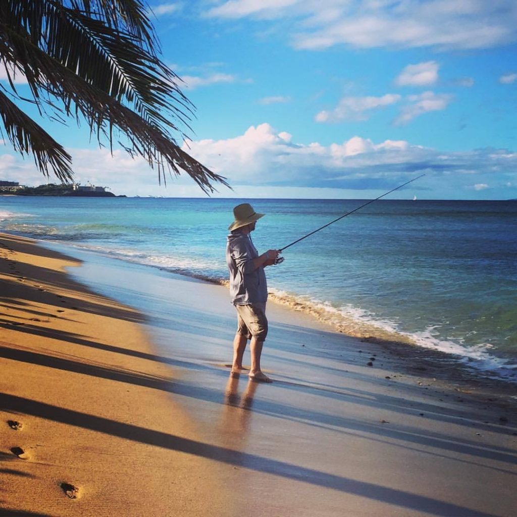 Beach - Lahaina, Maui, Hawaii - Fisherman