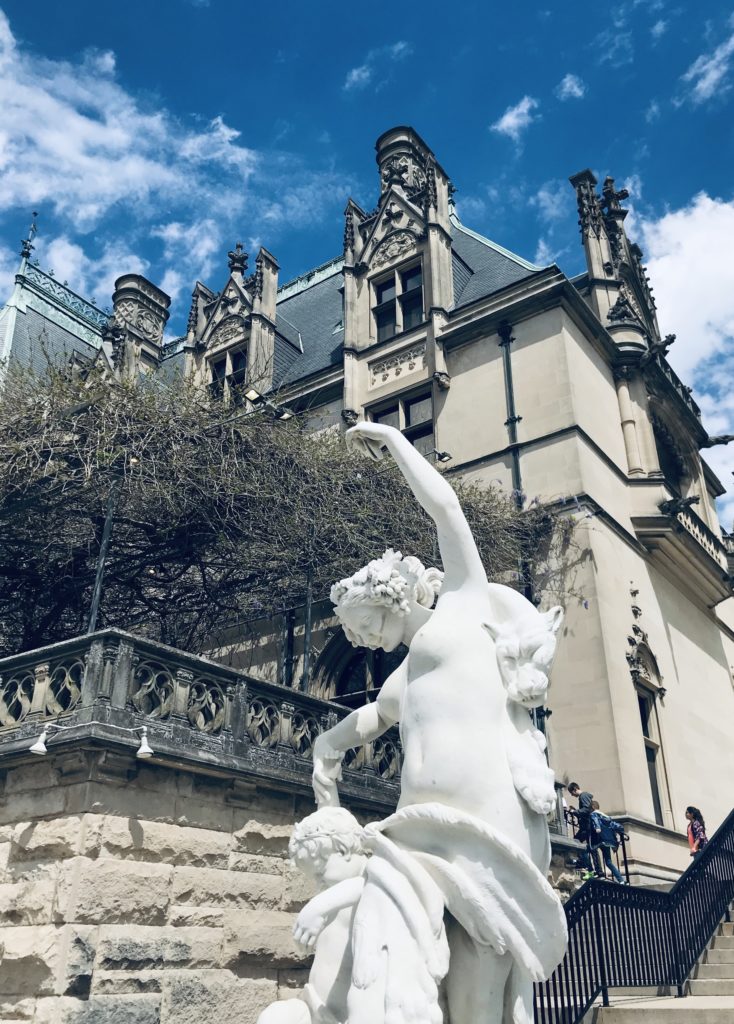 Statue on the side of the Biltmore House in Asheville NC