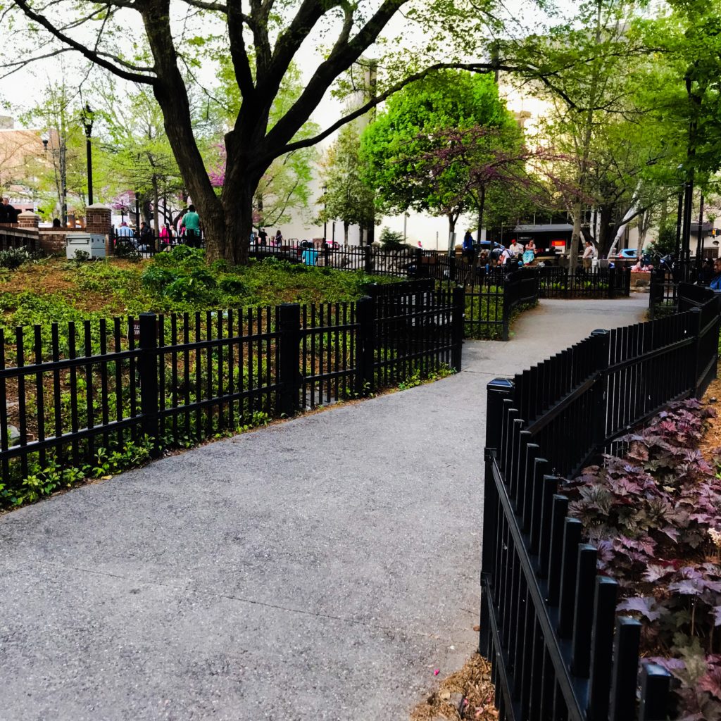 View of Pritchard Park in Asheville, NC