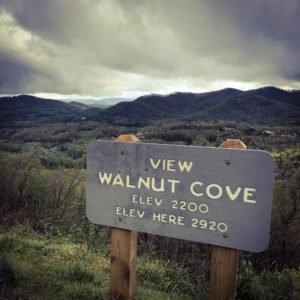 Blue Ridge Mountains Parkway Overlook View in NC