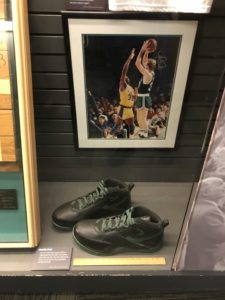 Shaq Shoes Celtics Size 23, Larry Bird Picture