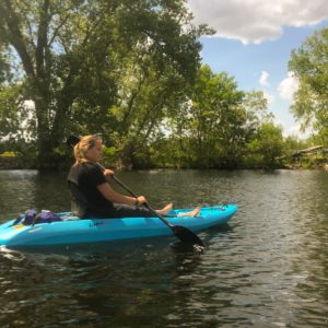 Kayaking on Lake in Osakis Minnesota