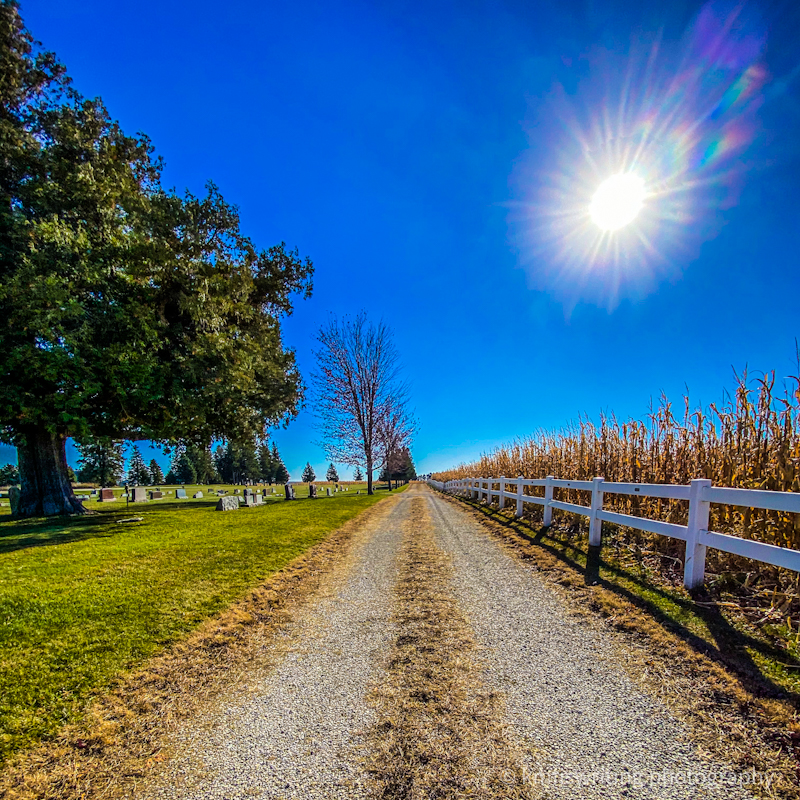 Serene rural cemetery in Minnesota