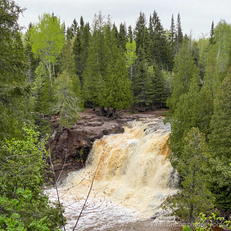 Upper Falls at Gooseberry Falls State Park in Minnesota - waterfall hiking trails